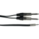K07M-3 Cavo Segnale 2x Jack Mono/Mini Jack Stereo 3 m