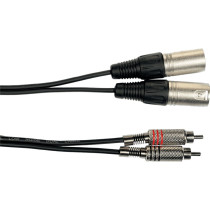 K09-3 Cavo Segnale 2x RCA maschio/2x XLR Maschio 3 m