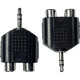 AD09 Adattatore Mini Jack TRS Maschio/2x RCA Femmina 2 Pcs