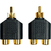 AD14 Adattatore RCA Maschio/2x RCA Femmina 2 Pcs
