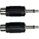 AD16 Adattatore RCA Femmina/Mini Jack Mono Maschio 2 Pcs