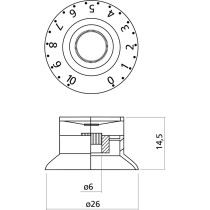 EZ2215B Manopole di regolazione SG® Style Nere 3 Pcs