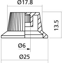 EZ1215W Manopole di regolazione Stratocaster® Style Bianche 3 Pcs