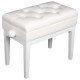 PB/106 WH L Panca in Legno Bianco Lucido per Pianoforte