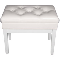 PB/106 WH L Panca in Legno Bianco Lucido per Pianoforte