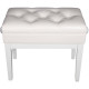 PB/106 WH L Panca in Legno Bianco Lucido per Pianoforte