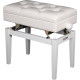 PB/106 WH L Panca in Legno Bianco Lucido per Pianoforte