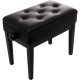 PB/106 BK L Panca in Legno Nero Lucido per Pianoforte