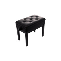PB/106 BK L Panca in Legno Nero Lucido per Pianoforte