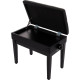 PB/106 BK L Panca in Legno Nero Lucido per Pianoforte