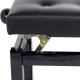 PB/105 BK L Panca in Legno Nero Lucido per Pianoforte