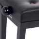 PB/105 BK L Panca in Legno Nero Lucido per Pianoforte