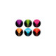 4008 Colors of Rock'n'Roll 1 Buttons