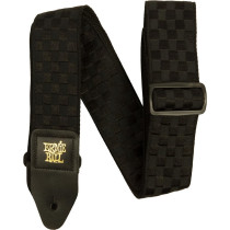 5341 Black Checkers Jacquard Strap