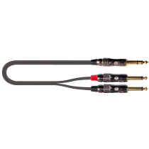 ITST/JS2JM-1 Cavo Jack 6.3 TRS Stereo / 2x Jack 6.3 TS Mono 1 mt