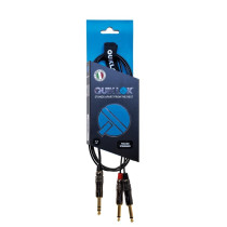 ITST/JS2JM-1 Cavo Jack 6.3 TRS Stereo / 2x Jack 6.3 TS Mono 1 mt