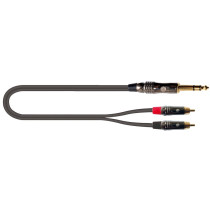 ITST/JS2RCA-1 Cavo Jack 6.3 TRS Stereo / 2x Spina Phono RCA 1 mt