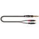 ITST/JS2RCA-1 Cavo Jack 6.3 TRS Stereo / 2x Spina Phono RCA 1 mt