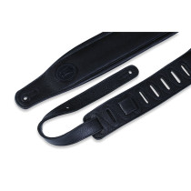 MSSB2-BLK Tracolla per basso in pelle Signature Black On Black 3"