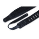 MSSB2-BLK Tracolla per basso in pelle Signature Black On Black 3"