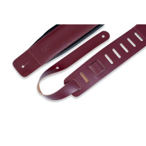 DM1PD-BRG Tracolla in pelle pieno fiore Burgundy 3"
