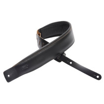 DM1PD-XL-BLK Tracolla XL in pelle pieno fiore Black 3"