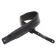 DM1PD-XL-BLK Tracolla XL in pelle pieno fiore Black 3"