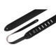 M12-BLK Tracolla in pelle pieno fiore Black 2"