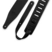 M17BAS-BLK Tracolla in pelle morbida Black 2 1/2"