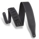 M17BDS-BLK Tracolla in pelle con doppia cucitura Black 2 1/2"