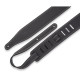 M17BDS-BLK Tracolla in pelle con doppia cucitura Black 2 1/2"