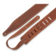 M17BDS-BRN Tracolla in pelle con doppia cucitura Brown 2 1/2"