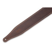 M17BDS-DBR Tracolla in pelle con doppia cucitura Dark Brown 2 1/2"