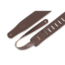 M26-BRN Tracolla in pelle pieno fiore Brown con retro natural 2 1/2"