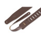 M26-BRN Tracolla in pelle pieno fiore Brown con retro natural 2 1/2"