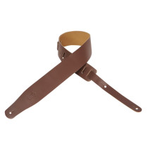 M26-BRN Tracolla in pelle pieno fiore Brown con retro natural 2 1/2"