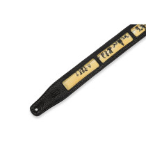 M26CAL-001 Tracolla in pelle Calaca Mariachi Design Black 2 1/2"