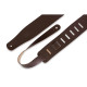 M26-DBR Tracolla in pelle conciata al cromo Dark Brown 2 1/2"