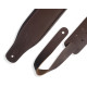 M26PD-DBR_DBR Tracolla in pelle pieno fiore imbottita Dark Brown e Dark Brown 3"