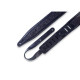 M317FG-BLK Tracolla in pelle con rilievo fiorentino Black 2 1/2"