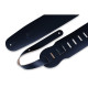 M4-BLK Tracolla in pelle pieno fiore Black 3 1/2"