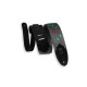 M4FV-BLK_RED Tracolla in pelle Flowering Vine Series Black e Red 2 1/2"