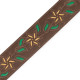 M4FV-DBR Tracolla in pelle Flowering Vine Series Brown 2 1/2"