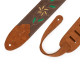 M4FV-DBR Tracolla in pelle Flowering Vine Series Brown 2 1/2"