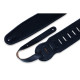 M4GF-BLK Tracolla in pelle con retro in pelle scamosciata Black 3 1/2"