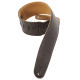 M4GF-DBR Tracolla in pelle con retro in pelle scamosciata Dark Brown 3 1/2"