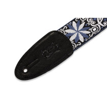 M8HT-10 Tracolla in tessuto Floral Blue and White 2"
