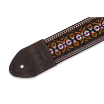 M8HTV-20 Tracolla in jacquard Orange & Brown 2"