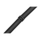 MC2CG-BLK-BLK Tracolla in cotone con strip in pelle Black 2"