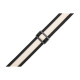 MC2CG-BLK-CRM Tracolla in cotone Black con strip in pelle Cream 2"